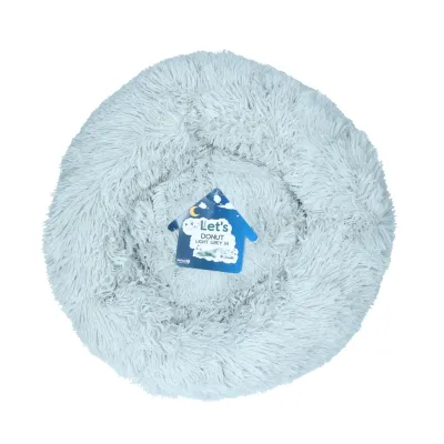 Let's Sleep Donut Hellgrau M – Hundebett – Katzenbett – Fluffy