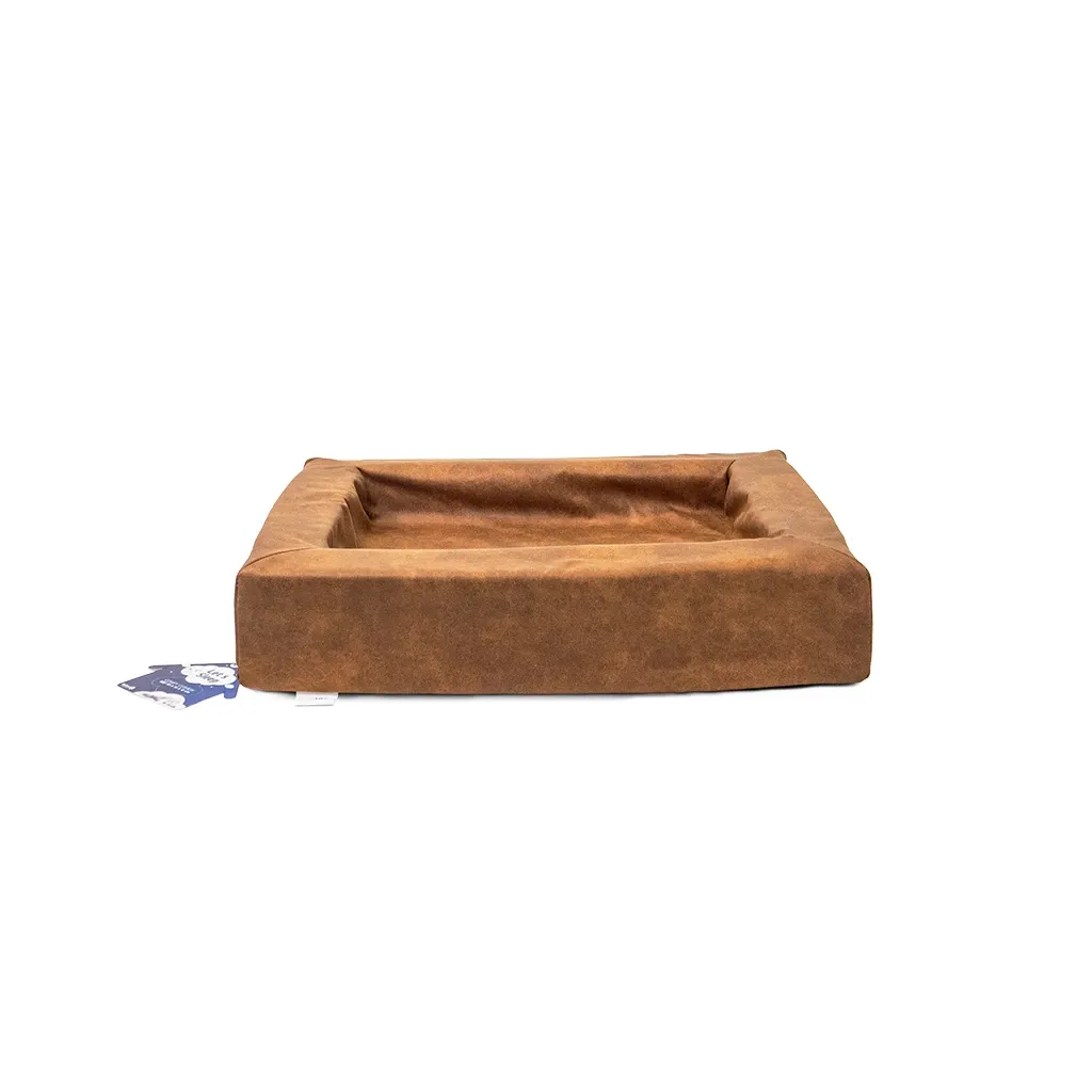 Let's Sleep Comfy Cushion Hundebett M Cognac – Lounge-Bett