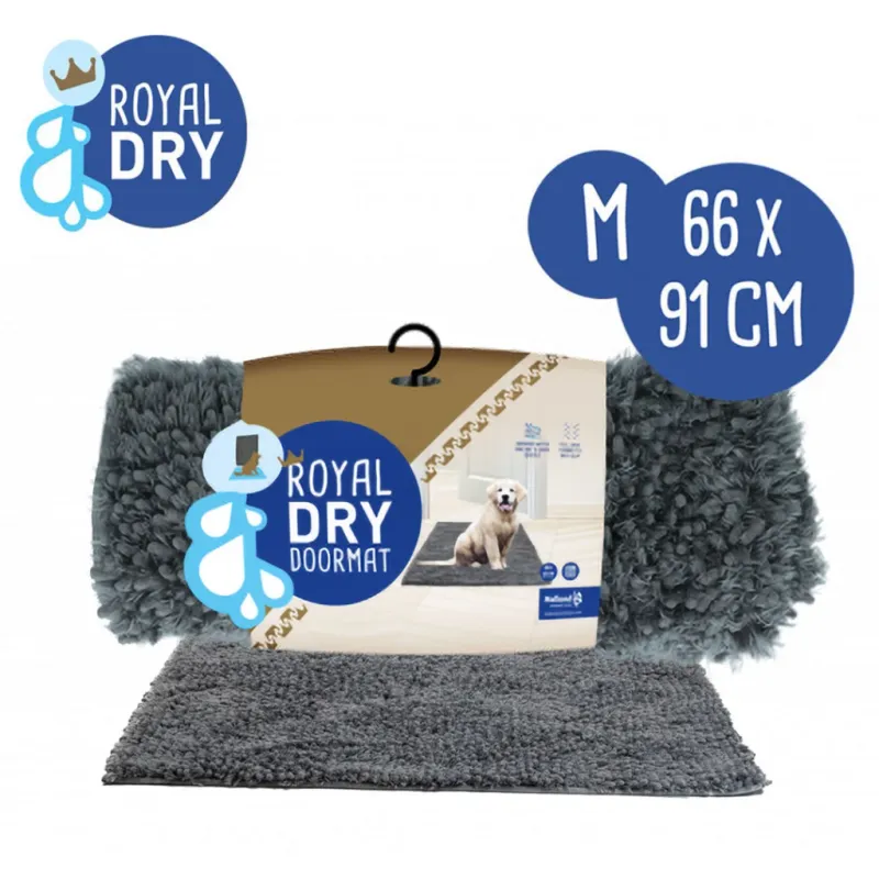 Royal Dry Fussmatte für Hunde M (66 x 91 cm) – Mikrofaser – Saugfähig