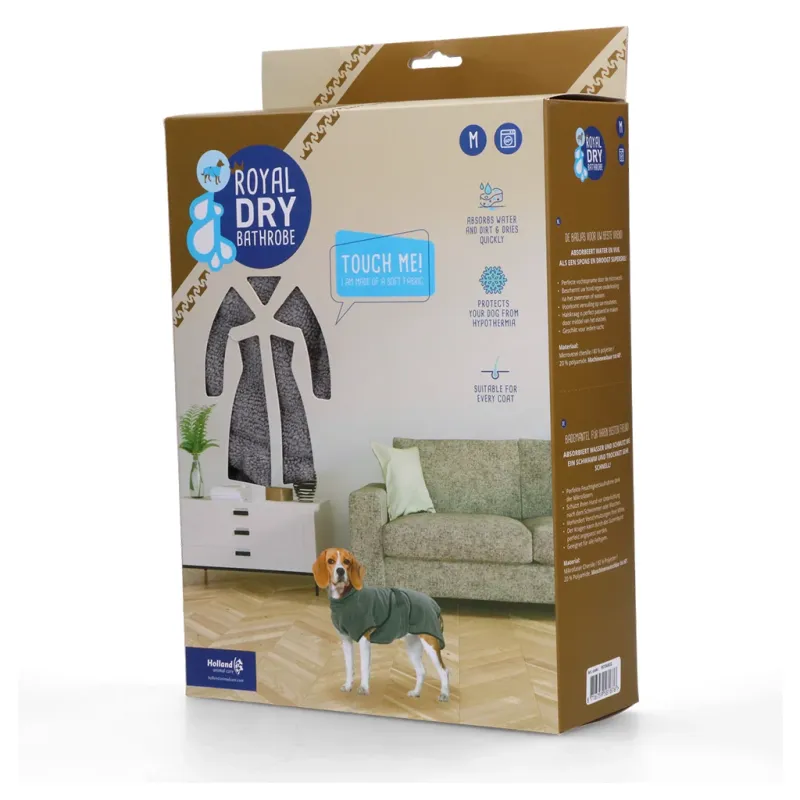 Royal Dry Bademantel für Hunde M – Mikrofaser – Saugfähig