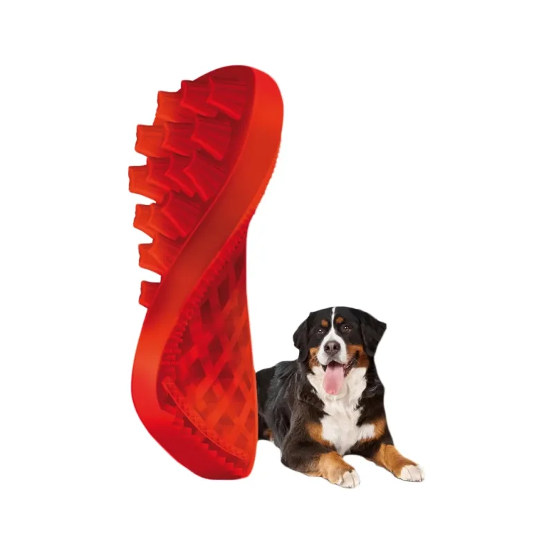 Pet+Me Dog Bürste Langhaar Rot – 4-in-1 – Fellpflege