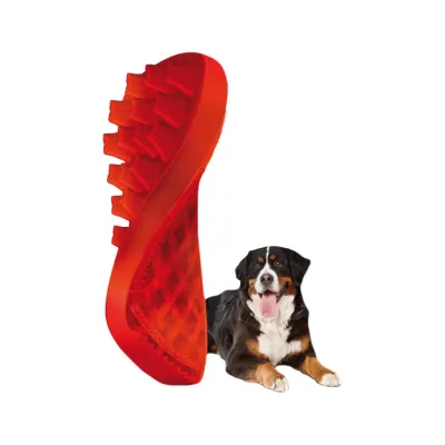 Pet+Me Dog Bürste Langhaar Rot – 4-in-1 – Fellpflege