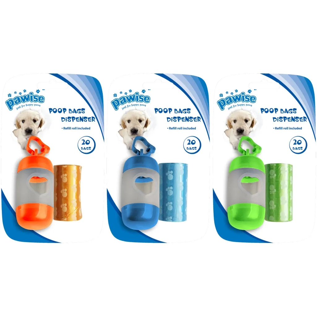 Pawise Poop Bag Dispenser – Kotbeutelspender – 2x20 Beutel