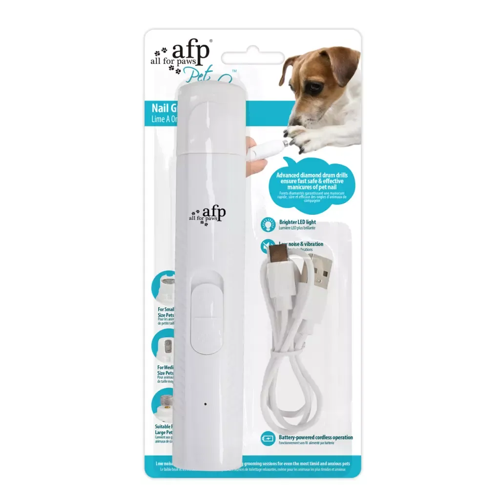 AFP Pet Salon Nail Grinder – Nageltrimmer zum Trimmen der Krallen – Batteriebetrieben – Haustiere