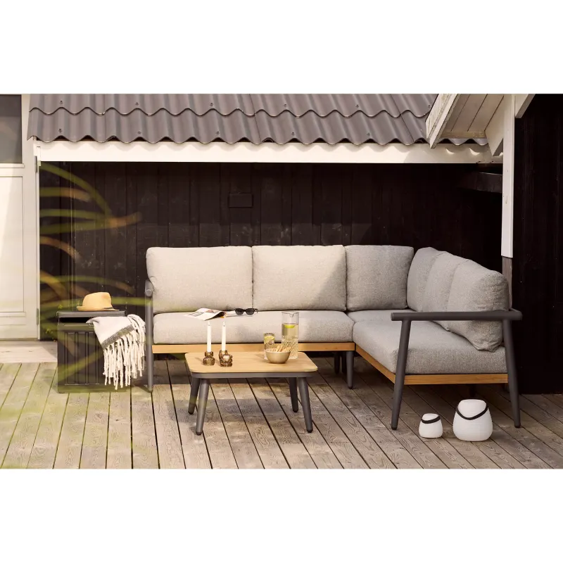 Comillas Ecklounge-Set Aluminium Anthrazitgrau Inkl. Kissen