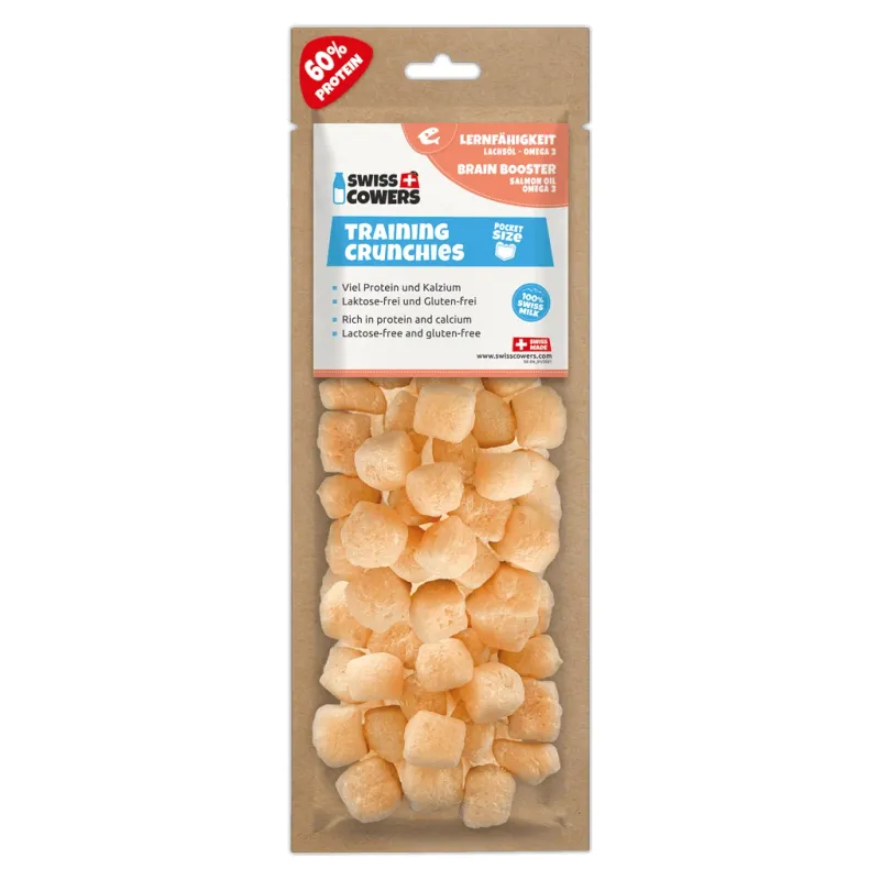SwissCowers Cheese Crunchies Training Brain Booster (30 Belohnungen) – Käsesnacks – Hunde