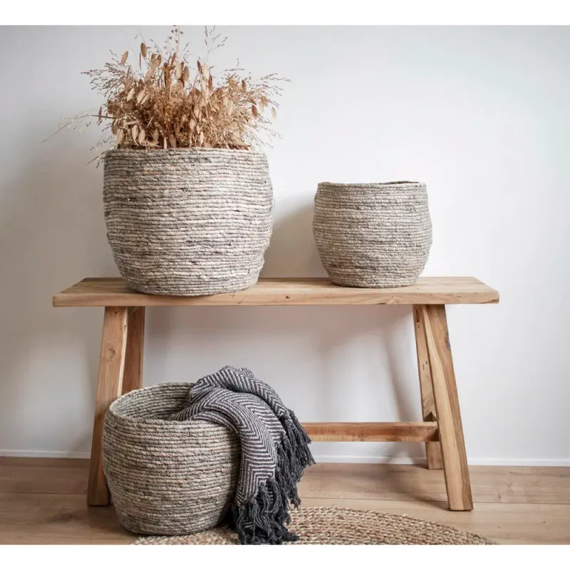 Barcelona-Bank aus recyceltem Teakholz | Natur, 90x25 cm, einzigartig