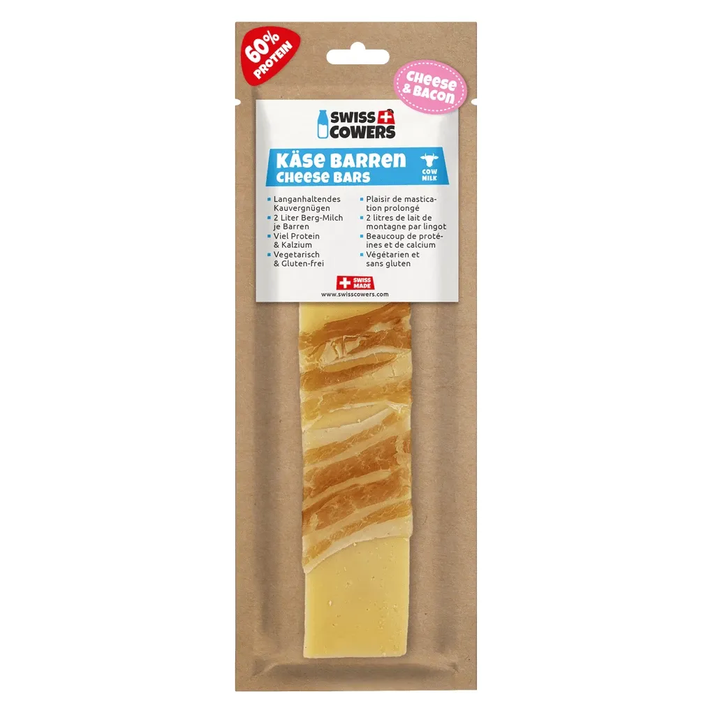 SwissCowers Cheese Bars Bacon L – Käsestick – Hunde