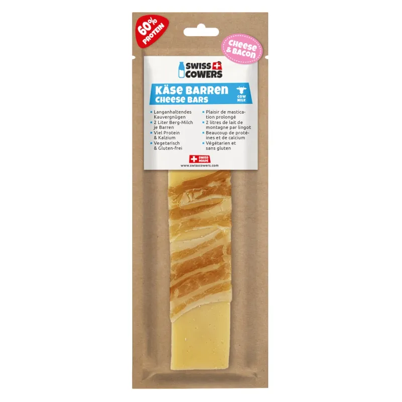 SwissCowers Cheese Bars Bacon L – Käsestick – Hunde