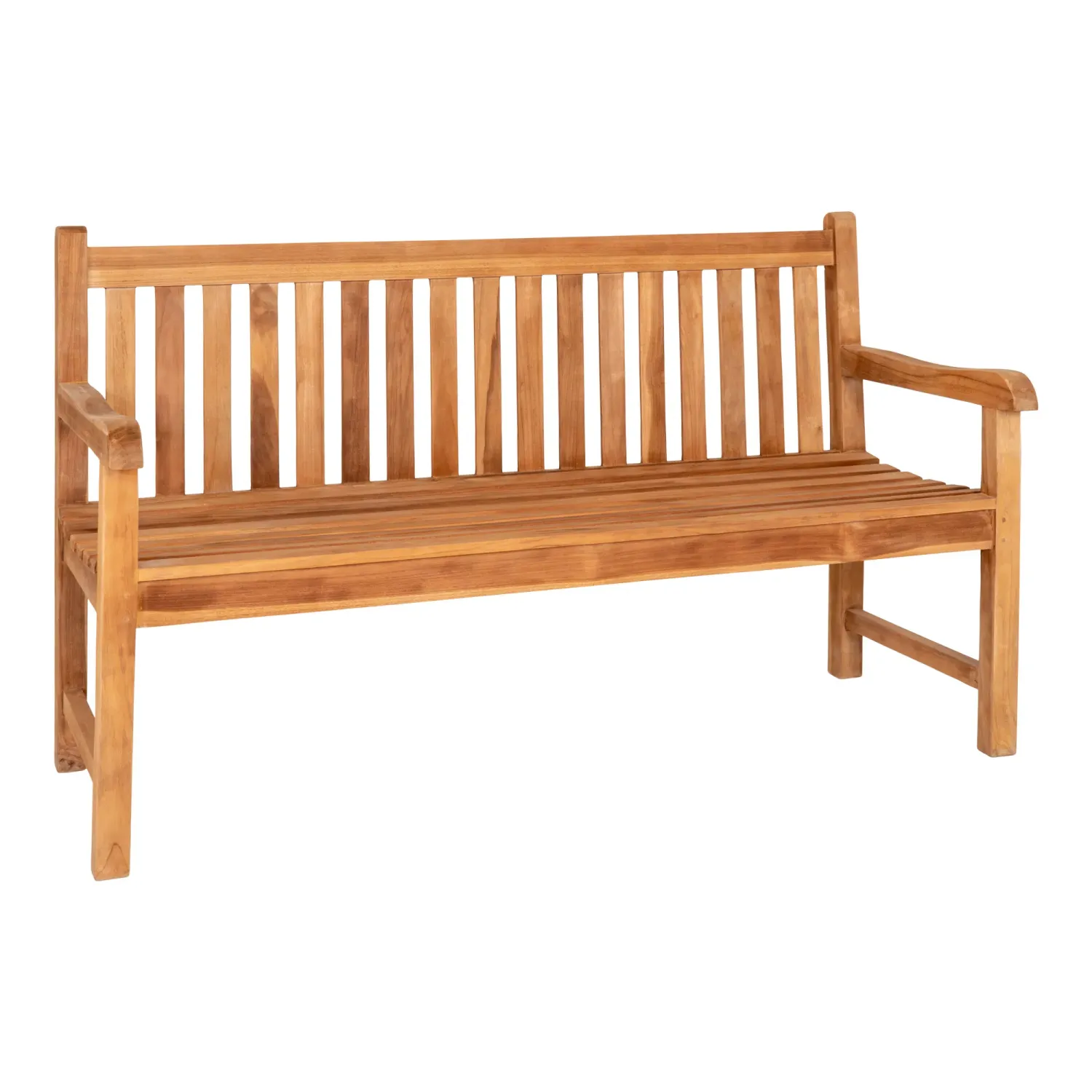 Cabo Bank aus Teakholz | Natur, 150x62 cm, einzigartig, robust, Holzbeine Cabo Bank aus Teakholz | Natur, 150x62 cm, einzigartig, robust, Holzbeine