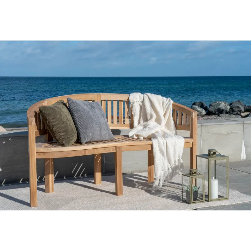 Boca Banan Bank aus Teakholz | Natur, 150x60 cm, einzigartig, robust