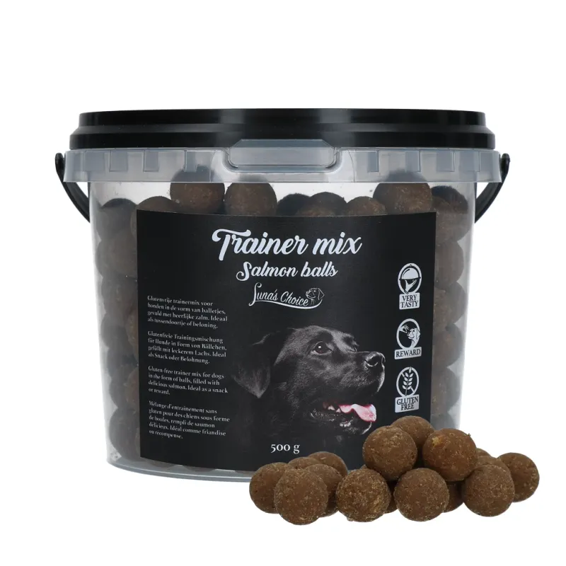 Luna's Choice Trainer Mix Lachsbällchen (glutenfrei) 500 g – Trainingsmischung – Hunde