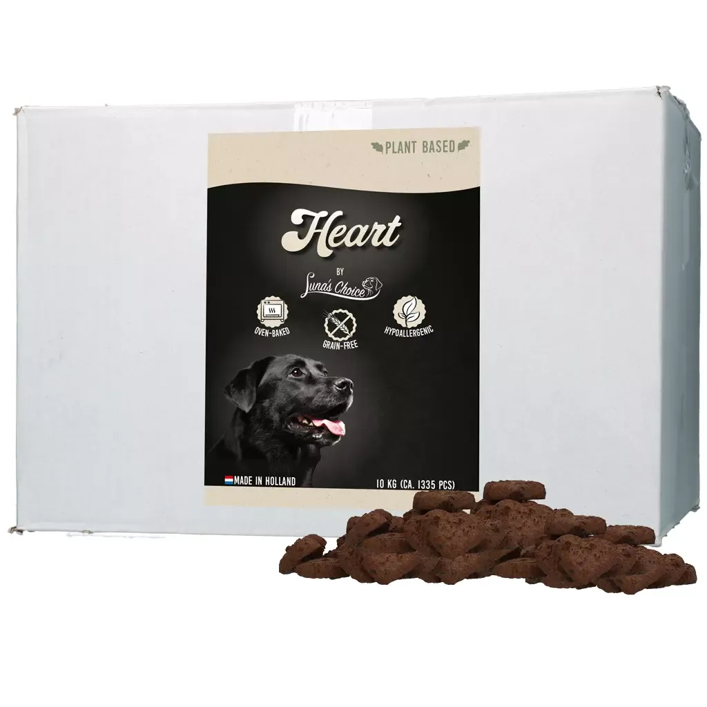 Luna’s Choice Pflanzlicher Snack Grosspackung Heart 10 kg – Hundesnack