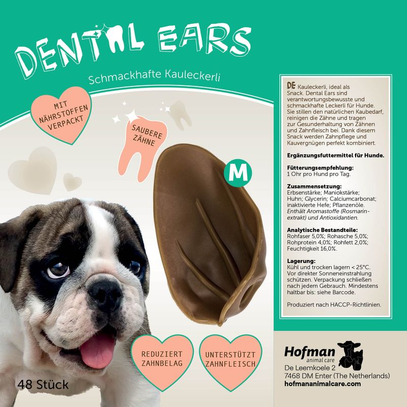 Dental Ears Medium 48 St. – Kausnack – Hunde