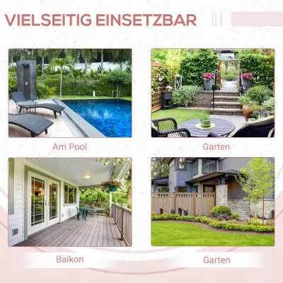 Polyrattan Balkontisch klappbar | Stahlrahmen & pflegeleicht | Schwarz