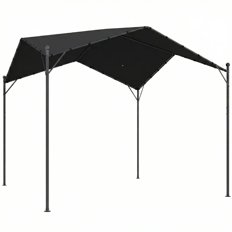Pergola Pavillon 3x3m | Wasserabweisend, Stabil &amp; winterfest | Dunkelgrau