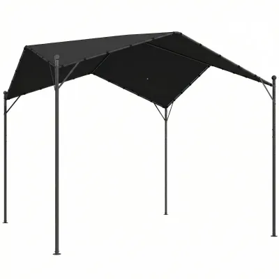 Pergola Pavillon 3x3m | Wasserabweisend, Stabil &amp; winterfest | Dunkelgrau