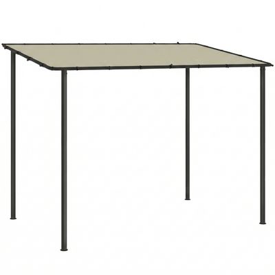 Anbaupavillon Pergola mit Metallgestell Dach | Wetterfest &amp; wandmontiert | Cremeweiss