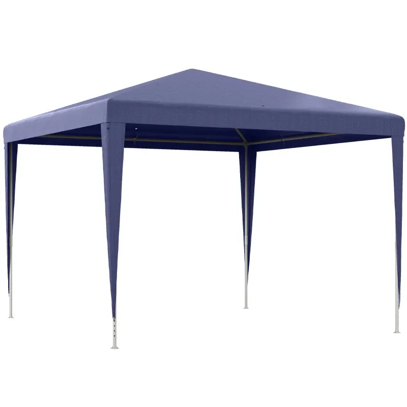Pavillon 3 x 3 m aus epoxidbeschichtetem Metall und PE-Hochdichtebeschichtung | Blau