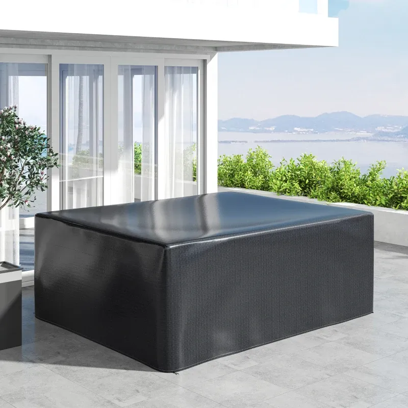Schutzhülle für Gartenmöbel Winterfest Wasserdicht Abdeckung Anti-UV Abdeckplane 235 x 190 x 90cm | Schwarz