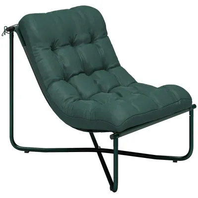 Gartenstuhl Gartensessel mit Kissen Atmungsaktiver Sling-Sitz 76 x 92 x 76 cm | Dunkelgrün Gartenstuhl Gartensessel mit Kissen Atmungsaktiver Sling-Sitz 76 x 92 x 76 cm | Dunkelgrün