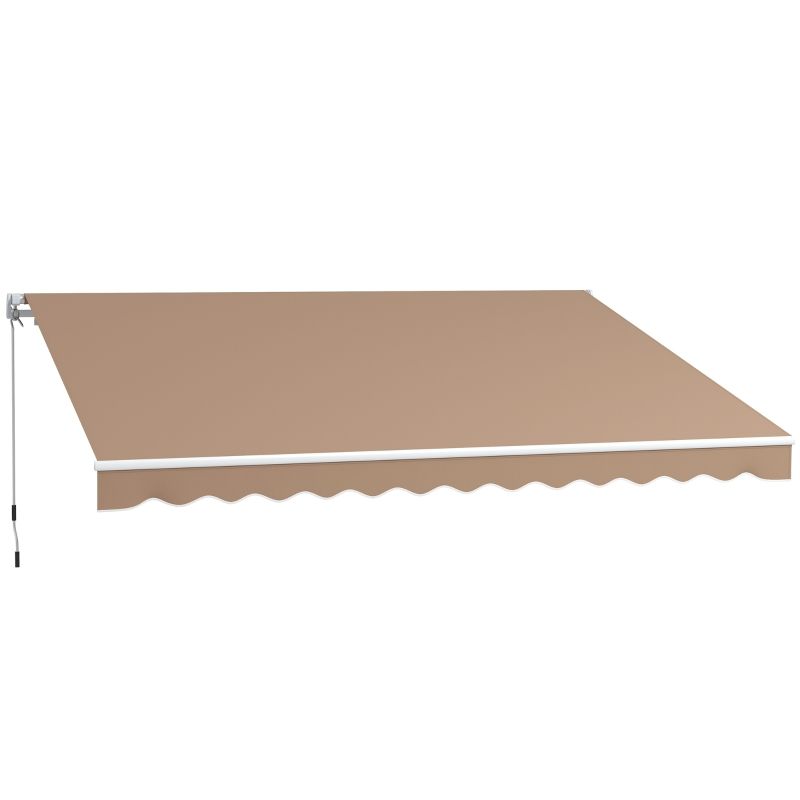 Sonnenstore, Gelenkarmmarkise für den Aussenbereich mit Kurbel, 350x250 cm | Braun