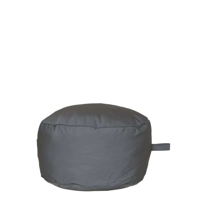 2er Set Lounge Puff für draussen H32/D60 cm | Kohle