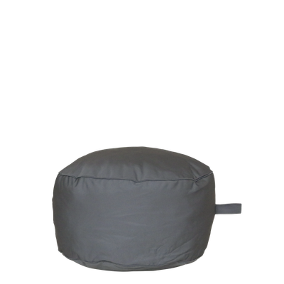 2er Set Lounge Puff für draussen H32/D60 cm | Kohle
