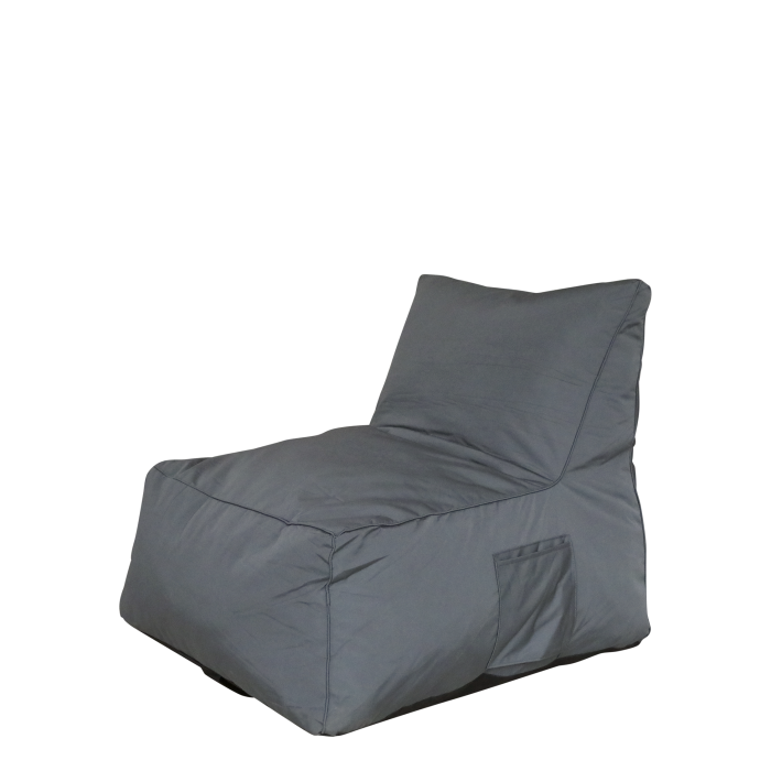2er Set Loungestuhl / Loungesitz für draussen H65/L80/B75 cm | kohle