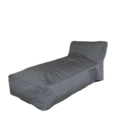 2er Set Lounge Liege / Tagesbett für draussen H65/L150/B70 cm | kohle