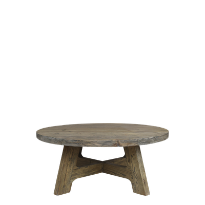 Sofatisch, Couchtisch in Recyclingholz H38/D90 cm | natur