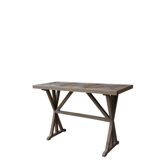 Französischer Tisch in Recyclingholz H77/L117/B46 cm | natur
