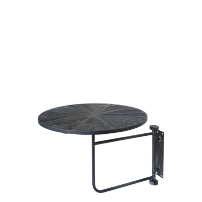 2er Set Tisch für Wand / Wandtisch H45,5/D35 cm | kohle