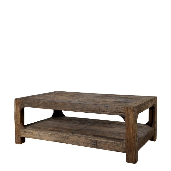 Grimaud Sofatisch mit Regal H46/L127/B76 cm | natur Grimaud Sofatisch mit Regal H46/L127/B76 cm | natur