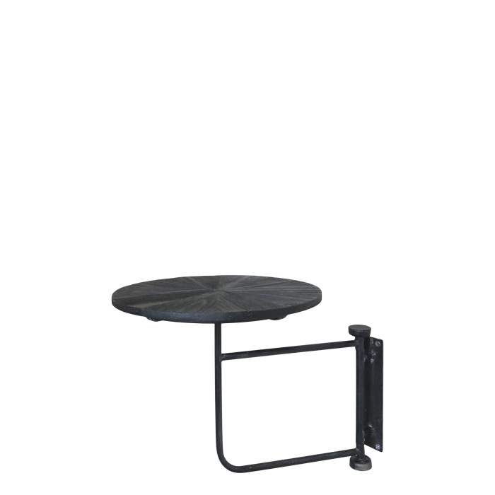 2er Set Tisch für Wand / Wandtisch H40,5/D30 cm | kohle