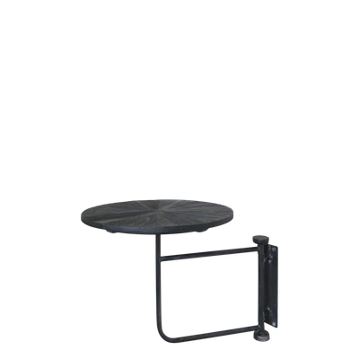 2er Set Tisch für Wand / Wandtisch H40,5/D30 cm | kohle