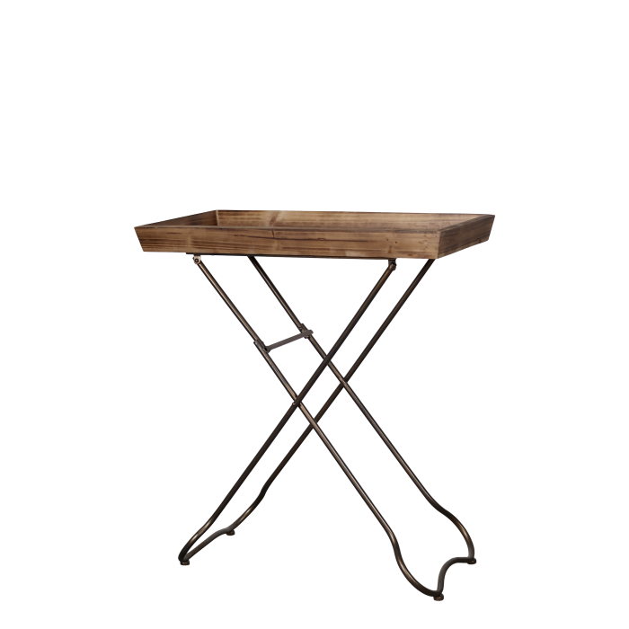 2er Set Serviertisch / Tablett H80/L70/B35,5 cm | natur, 2er Set Serviertisch / Tablett H80/L70/B35,5 cm | natur,