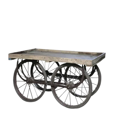 Alter Wagen / Servierwagen H79/L144/B70 cm | natur