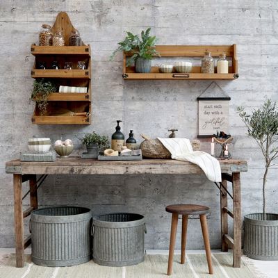 Grimaud alter Holztisch / Esstisch H67/L120/B60 cm | natur