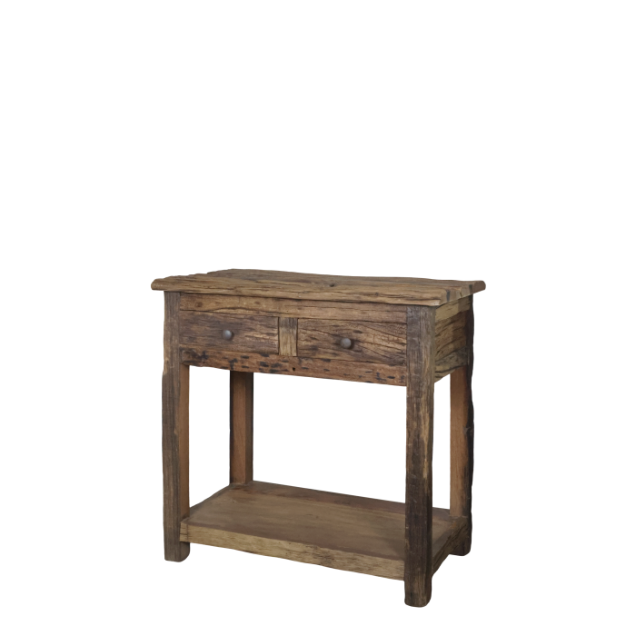 Grimaud Konsolentisch mit 2 Schubladen H80/L80/B44 cm | natur Grimaud Konsolentisch mit 2 Schubladen H80/L80/B44 cm | natur