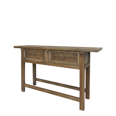 Marseille Anrichtetisch / Konsolentisch mit 2 Schubladen H85/L150/B40 cm | natur