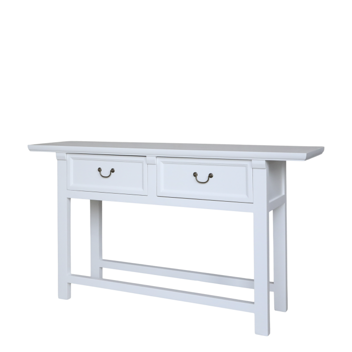 Marseille Anrichtetisch / Konsolentisch / Sideboard mit 2 Schubladen H85/L150/B40 cm | weiss Marseille Anrichtetisch / Konsolentisch / Sideboard mit 2 Schubladen H85/L150/B40 cm | weiss
