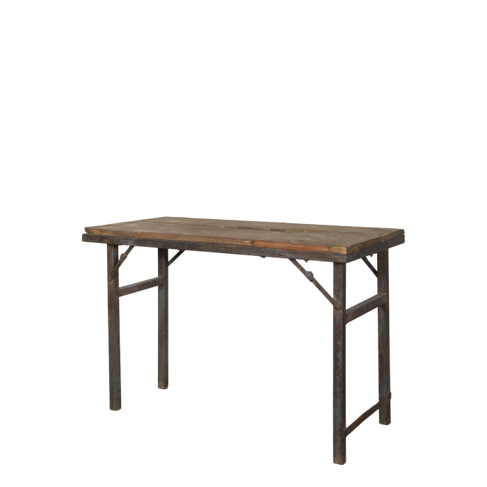 Grimaud Klappbarer Tisch mit Eisenring H75/L106/B53 cm | natur Grimaud Klappbarer Tisch mit Eisenring H75/L106/B53 cm | natur