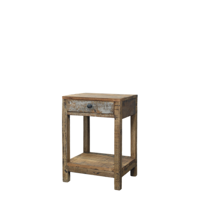 2er Set Grimaud Beistelltisch / Nachttisch mit Schublade H52/L36/B30 cm | natur
