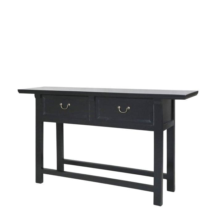 Marseille Anrichtetisch / Konsolentisch / Sideboard mit 2 Schubladen H85/L150/B40 cm | schwarz Marseille Anrichtetisch / Konsolentisch / Sideboard mit 2 Schubladen H85/L150/B40 cm | schwarz