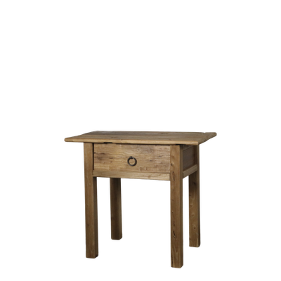 Beistelltisch / Nachttisch mit Schublade H64/L70/B38 cm | natur