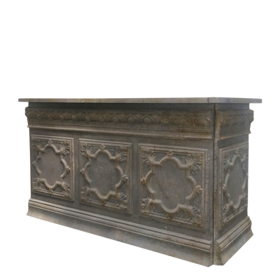 Vintage Theke / Ladentisch / Hausbar inkl. 1 Ablage H118/L217/B76 cm | antique mocca