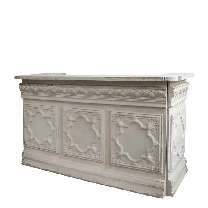 Vintage Theke / Ladentisch / Bar inkl. 1 Ablage H118/L217/B76 cm | antique weiss