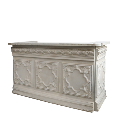 Vintage Theke / Ladentisch / Bar inkl. 1 Ablage H118/L217/B76 cm | antique weiss