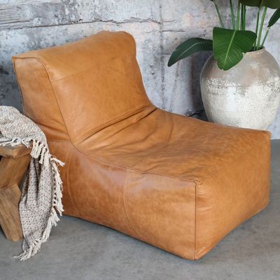 Loungesessel aus Leder H83/L103/B83 cm | cognac